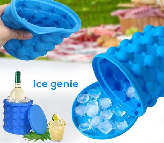 Magic Blue Ice Cube Maker Revolutionary Space Saving Ice Genie Maker 12cm