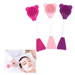 FACIAL CLEANSER BRUSH WITH SPATULA